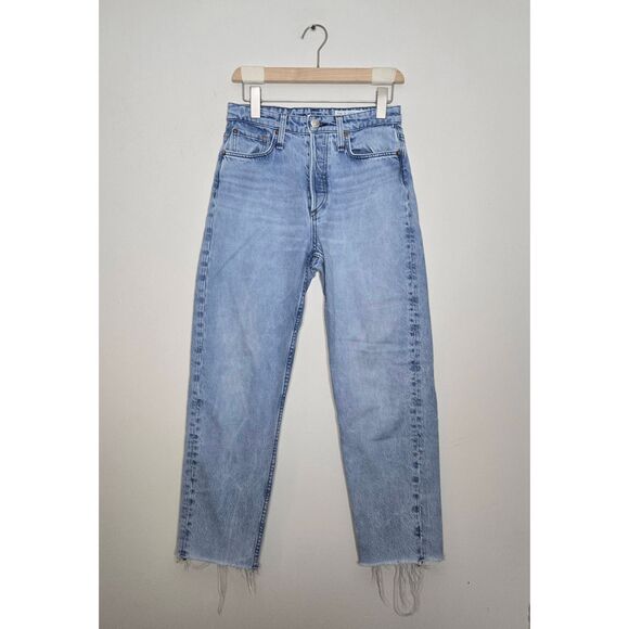 Rag & Bone Alissa High Rise Barrel Leg Jeans Women's Size 25  Denim Blue - Picture 1 of 7